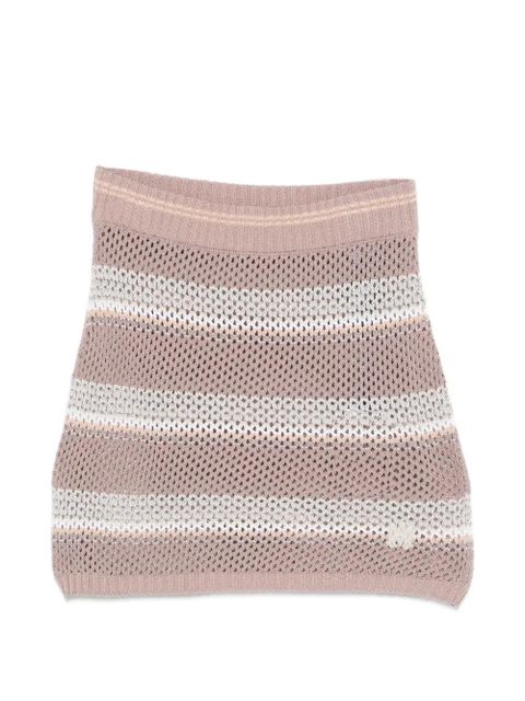 AMIRI striped knitted mini skirt - Neutrals - zdjęcie produktu nr 1