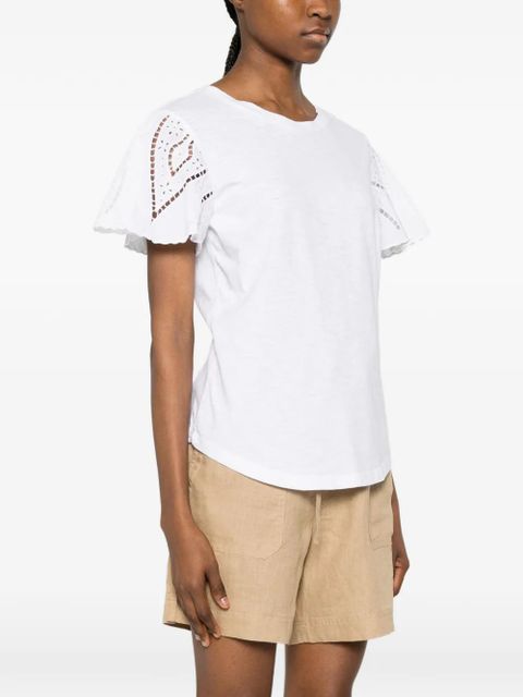 Lauren Ralph Lauren broderie-anglaise T-shirt - White