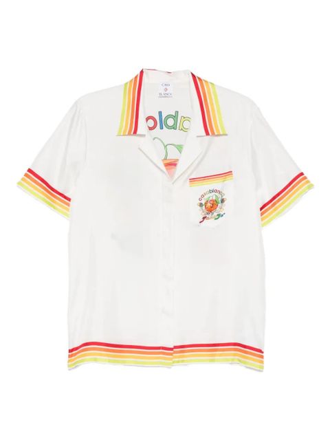 Casablanca stripe-detailing shirt - White - zdjęcie produktu nr 1