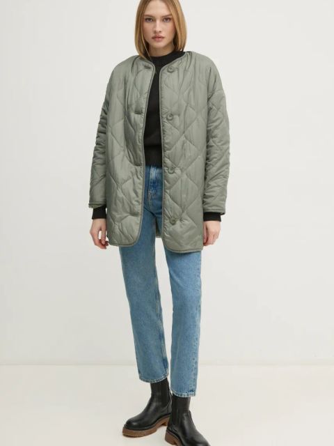 United Colors of Benetton kurtka dwustronna damska kolor zielony przejściowa oversize 23P8DN06M