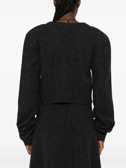 Nanushka button-front cropped cardigan - Grey