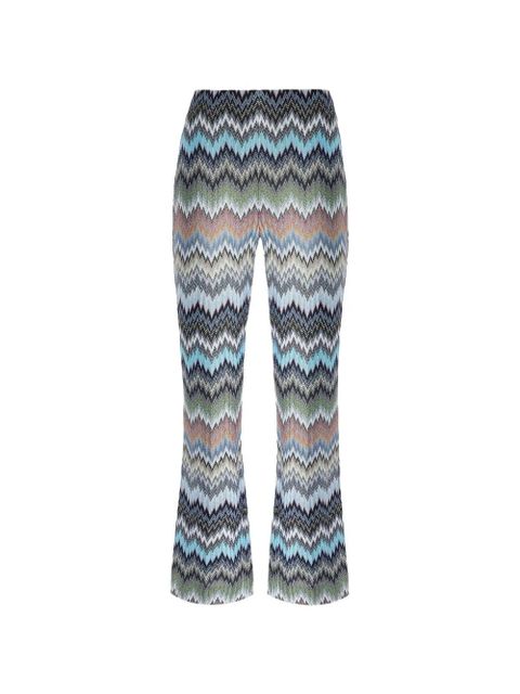 Missoni zigzag-pattern flared trousers - Blue - zdjęcie produktu nr 1