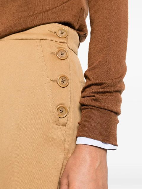 Max Mara Cresta cotton pencil skirt - Brown