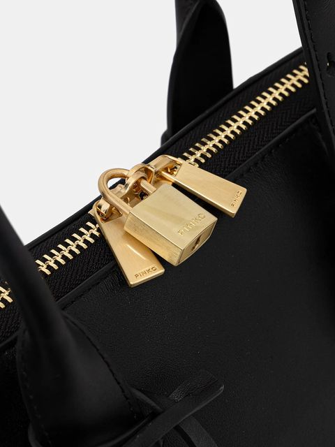 Pinko torebka skórzana kolor czarny 105172 A0QO