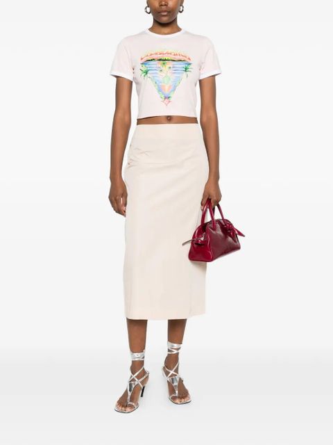 Casablanca logo-print T-shirt - Pink - zdjęcie produktu nr 2