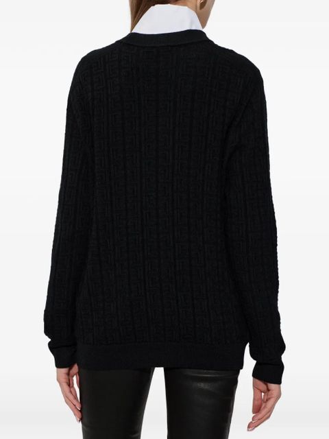 Balmain textured virgin-wool knitwear - Black