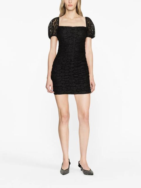 ROTATE BIRGER CHRISTENSEN puff-sleeve lace minidress - Black - zdjęcie produktu nr 2