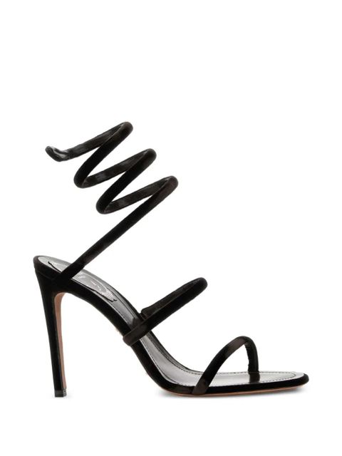 René Caovilla dark brown spiral-strap sandals - zdjęcie produktu nr 1