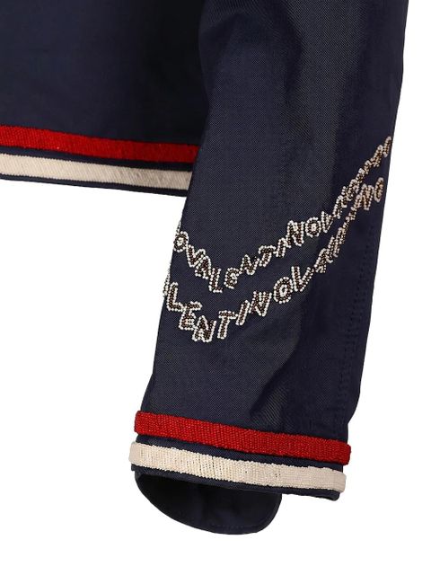 Valentino Garavani beaded collar jacket - Blue