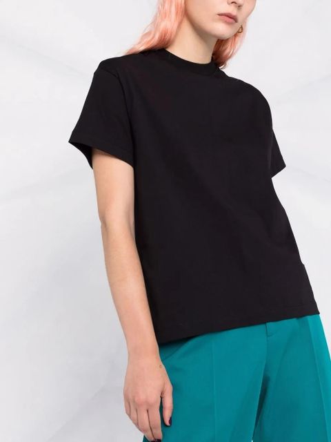 Jil Sander logo-patch cotton T-shirt - Black