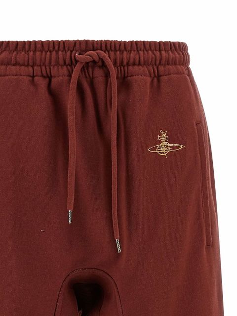 Vivienne Westwood brushed embroidery ember track pants - Brown