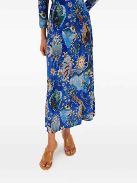 FARM Rio twisted print dress - Blue - zdjęcie produktu nr 1