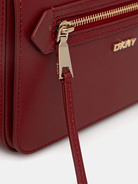 Dkny torebka skórzana kolor czerwony R42E3E21