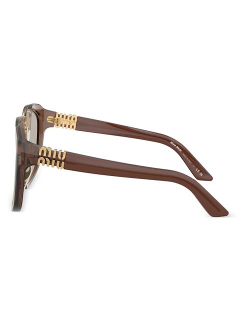 Miu Miu Eyewear oversize-frame sunglasses - Brown