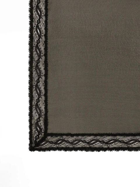 Dolce & Gabbana lace-trim foulard - Grey - zdjęcie produktu nr 2