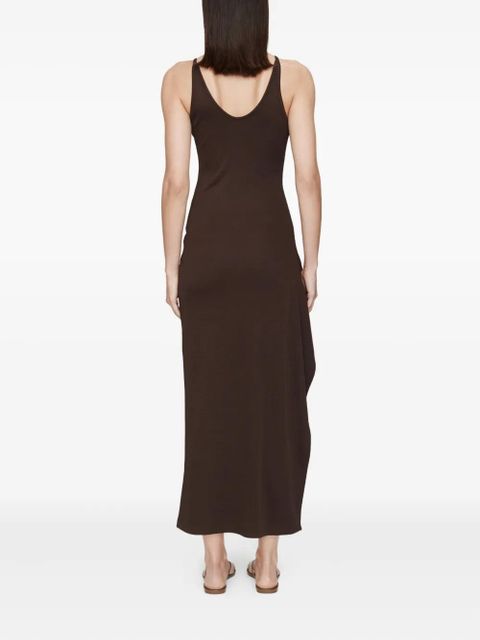 Christopher Esber stone cascade tank midi dress - Brown