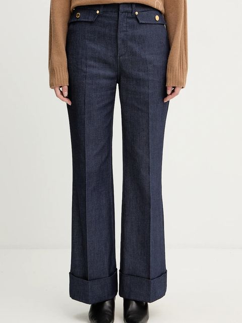 Marciano by Guess spodnie damskie kolor granatowy dzwony high waist 5YPA05 7457A - zdjęcie produktu nr 1