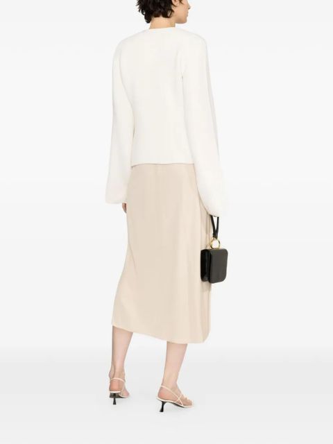 KHAITE button cashmere cardigan - White