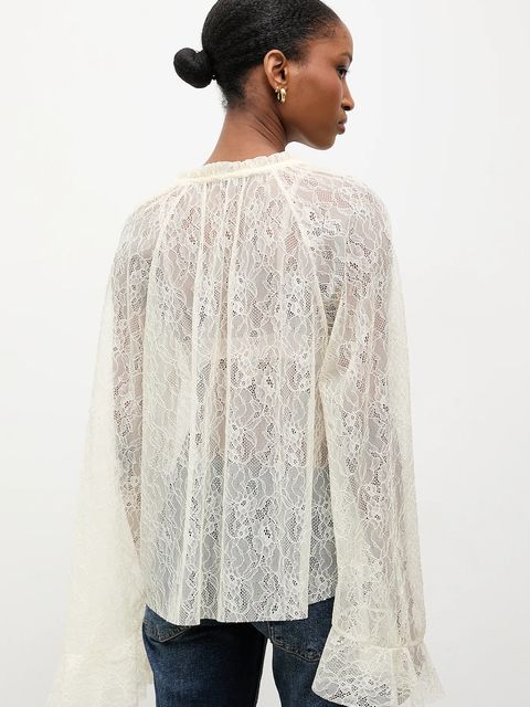 Answear.LAB bluzka damska kolor beżowy w kwiaty - zdjęcie produktu nr 2