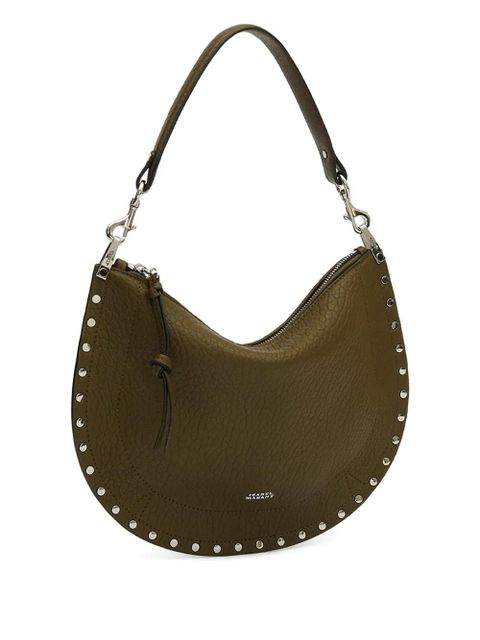 ISABEL MARANT Oskan studded zip shoulder strap - Green