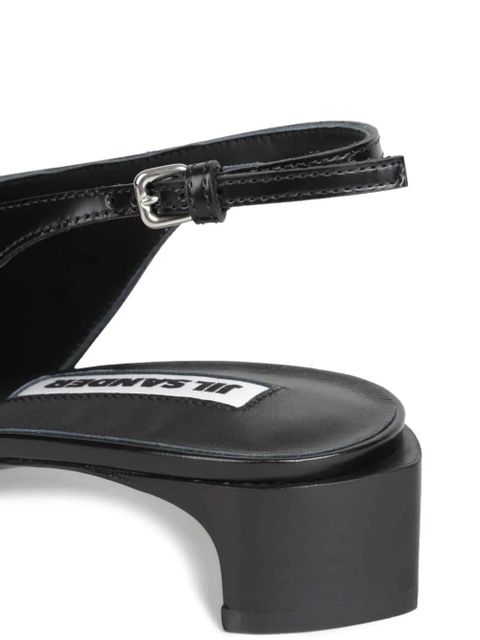 Jil Sander studded slingback pumps - Black