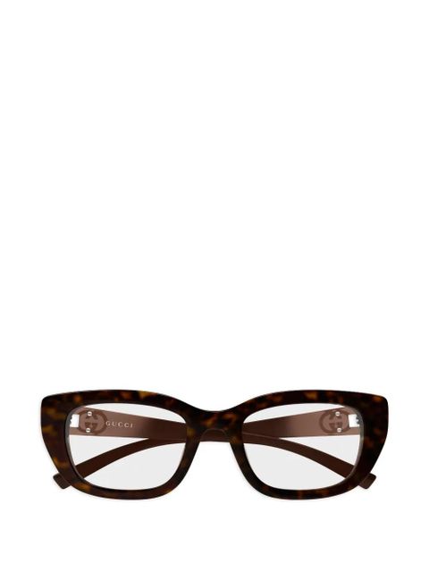 Gucci Eyewear Interlocking G cat-eye glasses - Brown - zdjęcie produktu nr 1