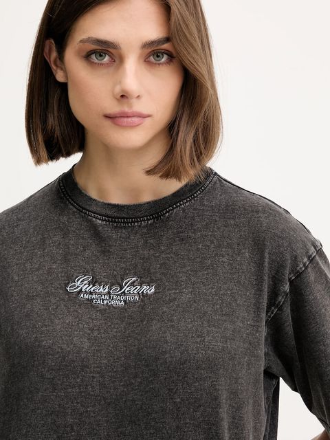 Guess Jeans t-shirt bawełniany damski kolor czarny W5YI25 K8HM0