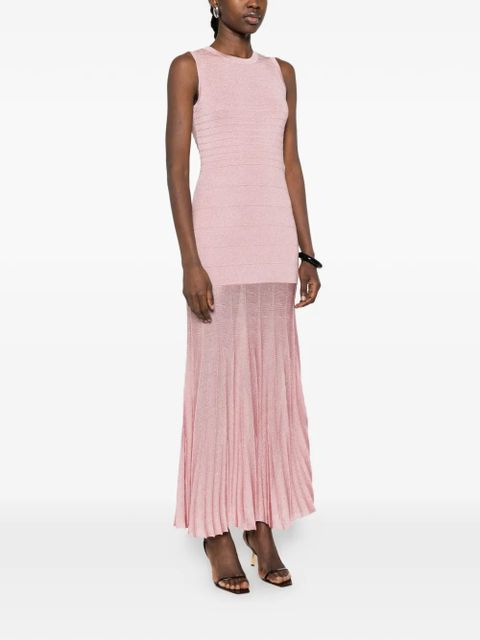 TWINSET pleated cut-out maxi dress - Pink