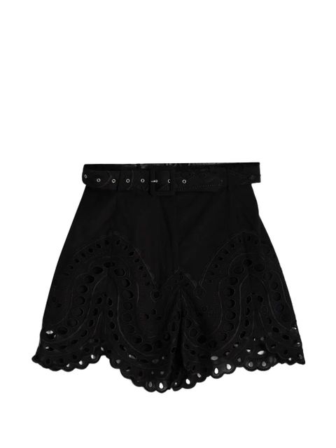 Charo Ruiz Ibiza Dune sealace belted shorts - Black - zdjęcie produktu nr 1