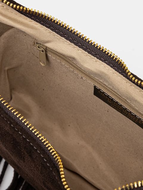 Answear.LAB torebka zamszowa kolor brązowy