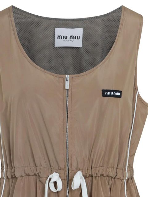 Miu Miu drawstring-waist dress - Neutrals - zdjęcie produktu nr 2