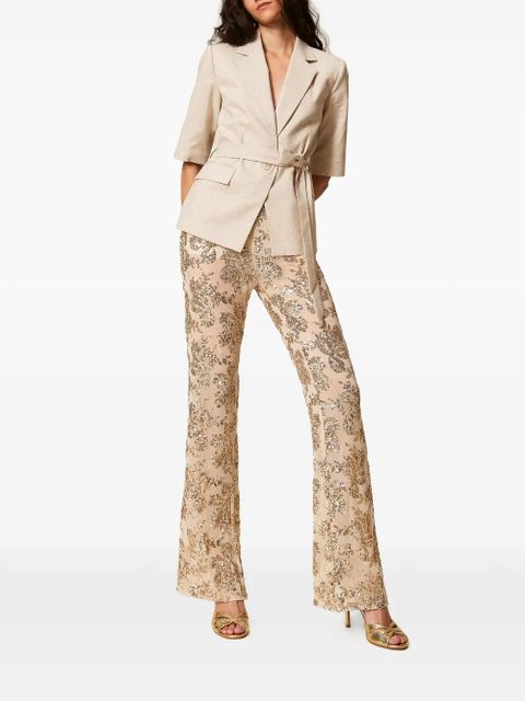 TWINSET sequin-embellished trousers - Neutrals - zdjęcie produktu nr 2