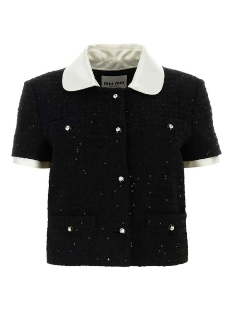 Miu Miu bouclé single-breasted jacket - Black - zdjęcie produktu nr 1