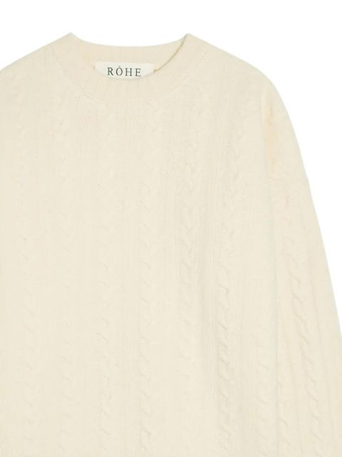 Róhe cable-knit crew-neck sweater - Neutrals - zdjęcie produktu nr 2