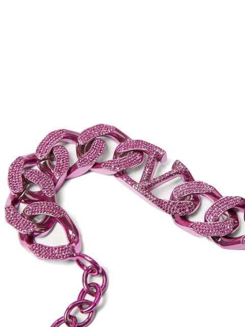 Valentino Garavani VLogo Signature curb-chain necklace - Pink - zdjęcie produktu nr 2