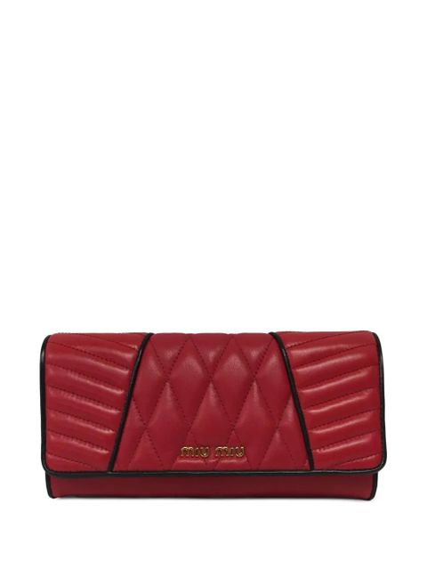 Miu Miu quilted wallet - Red - zdjęcie produktu nr 1