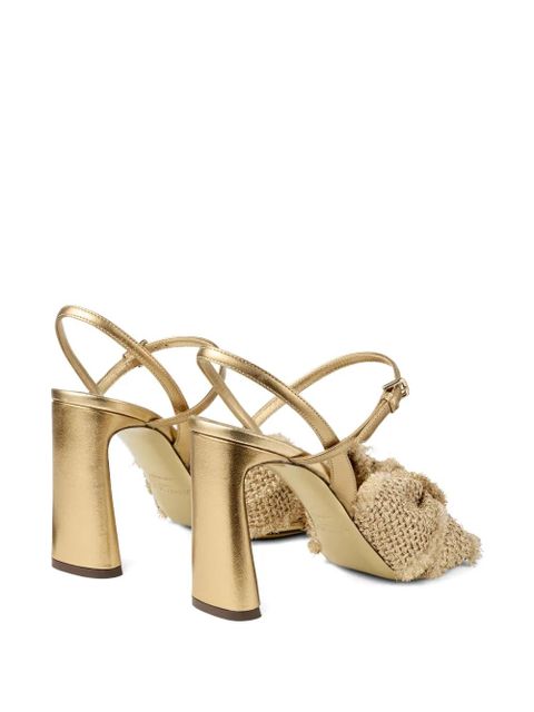 Jimmy Choo 95mm Annika sandals - Gold