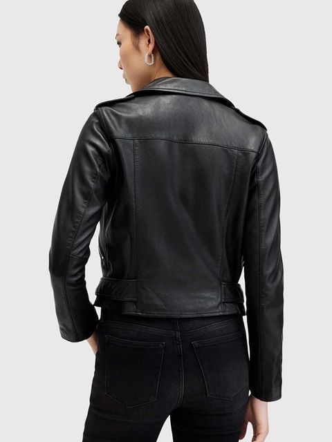AllSaints kurtka skórzana BALFERN BIKER damska kolor czarny przejściowa W084LB