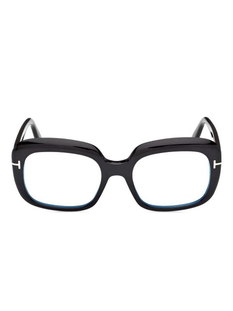 TOM FORD Eyewear geometric-frame glasses - Black - zdjęcie produktu nr 1