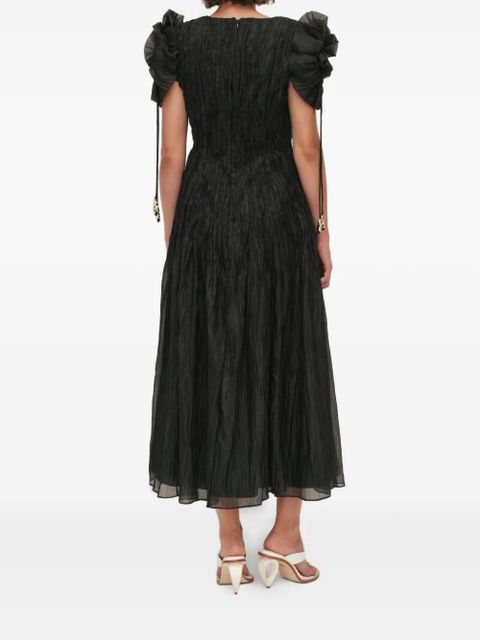 Aje Angeli pintuck puff sleeve midi dress - Green