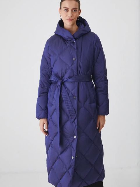 Medicine płaszcz puchowy kolor fioletowy zimowy