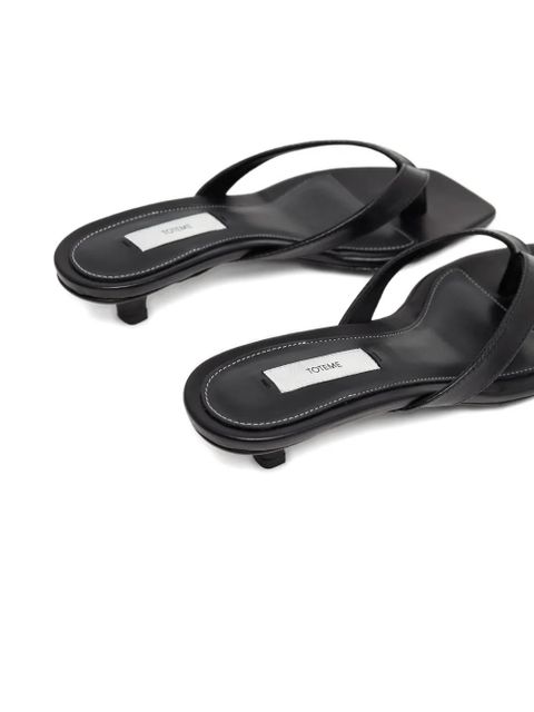 TOTEME 35mm square-toe sandals - Black