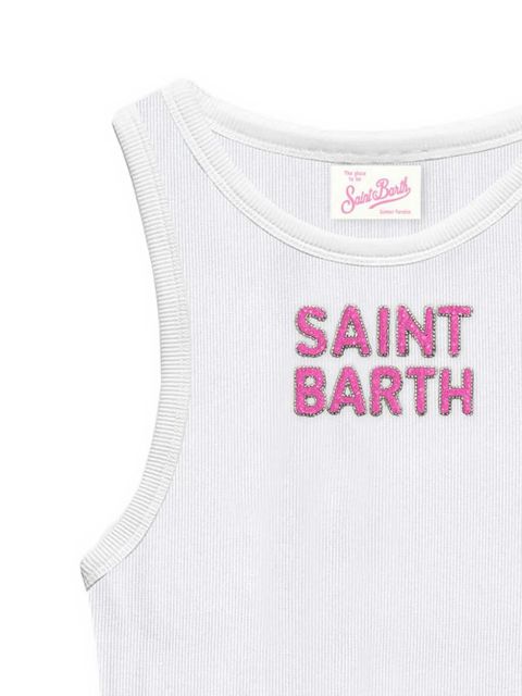 MC2 Saint Barth lettering ribbed top - White - zdjęcie produktu nr 2