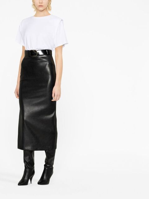 ISABEL MARANT Zelitos pleat-detail T-shirt - White - zdjęcie produktu nr 2