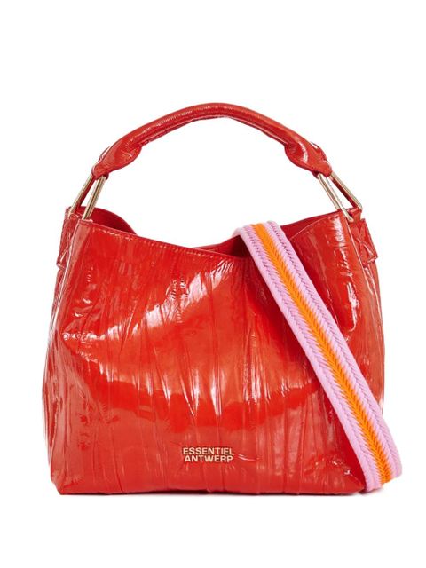 Essentiel Antwerp cracked-effect detachable tote bag - Red - zdjęcie produktu nr 1