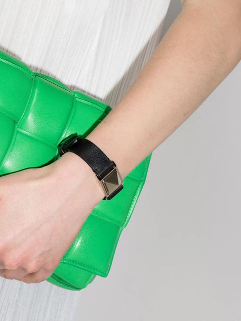 Valentino Garavani Roman Stud leather bracelet - Black - zdjęcie produktu nr 2