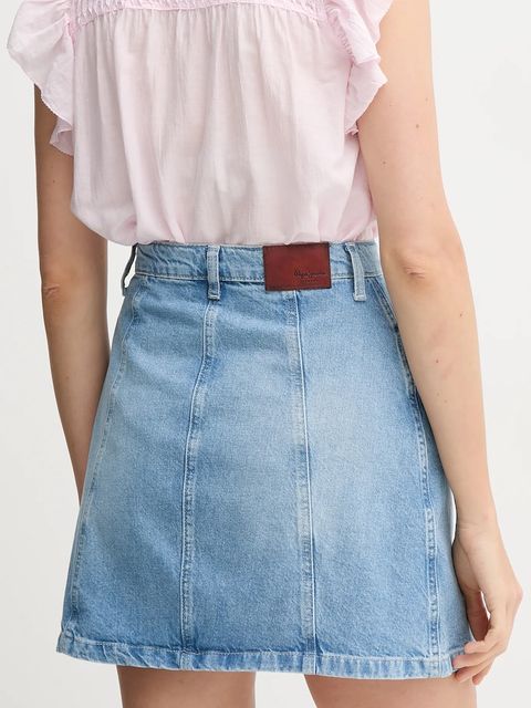 Pepe Jeans spódnica jeansowa MINI SKIRT HW SLIT