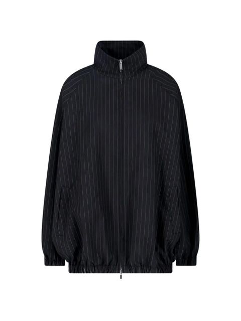 The Frankie Shop Baxter stripe-pattern bomber jacket - Black - zdjęcie produktu nr 1