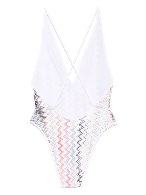 Missoni zigzag-pattern swimsuit - White - zdjęcie produktu nr 2