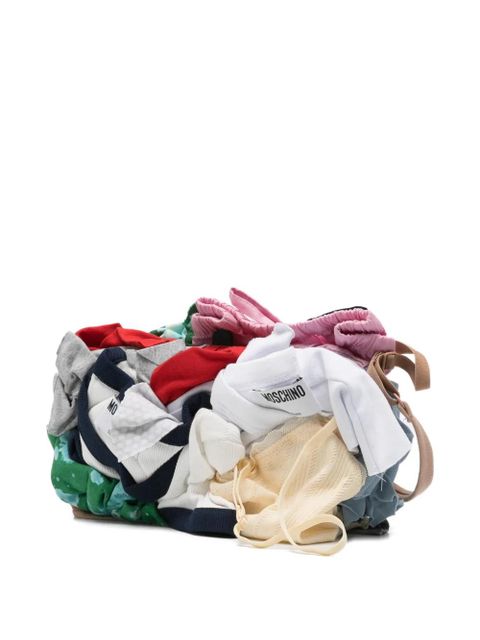 Moschino logo-label clutch bag - Pink